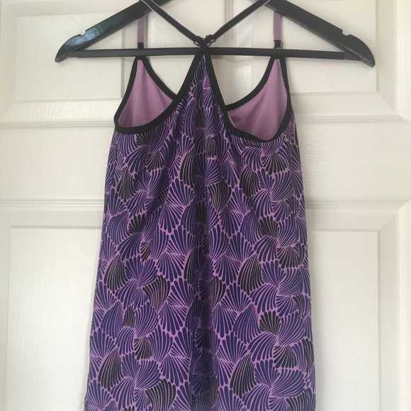 Purple workout top with support - Picture 2 of 2